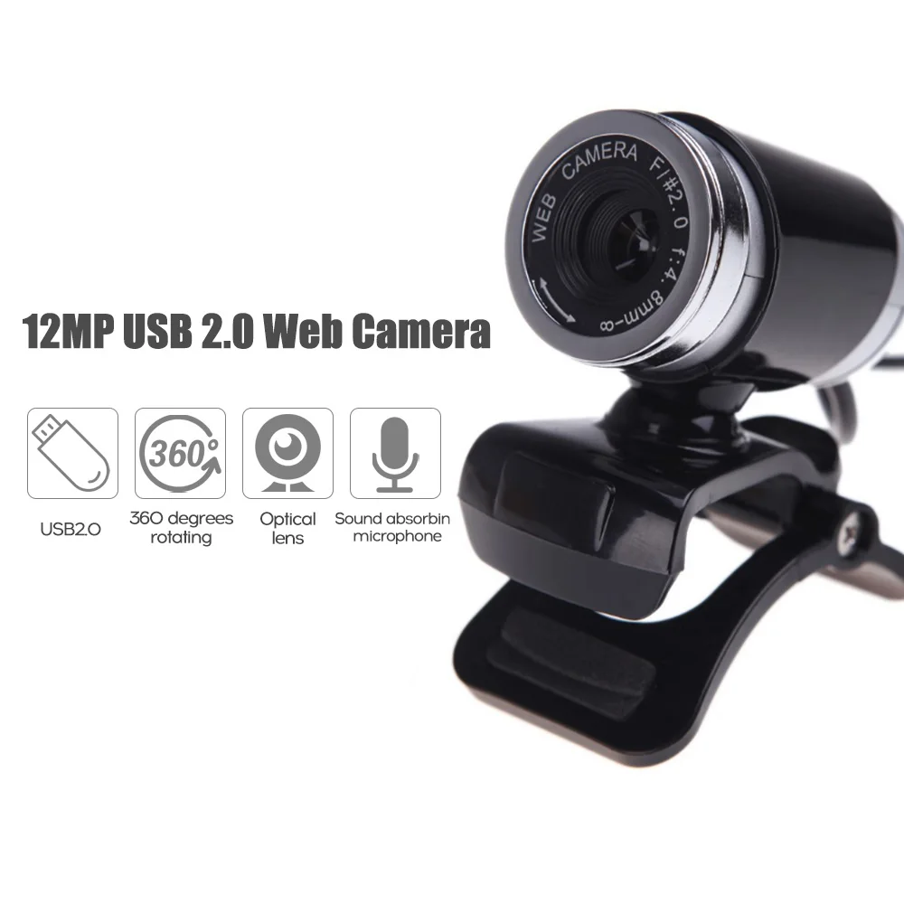 

Веб-камера с микрофоном, 12 МП, USB 2,0, HD