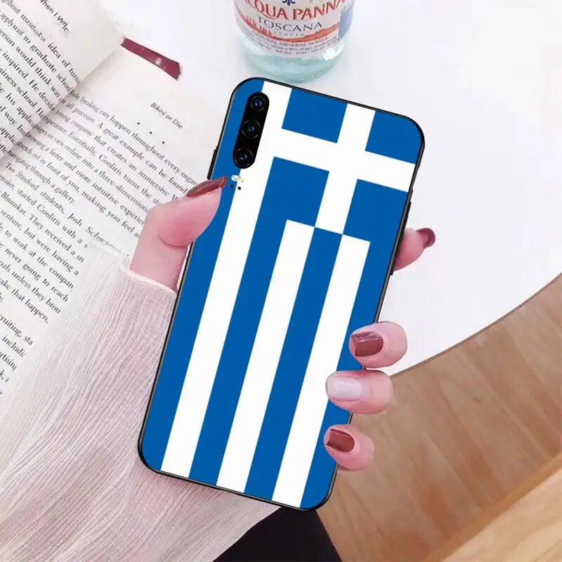 Мягкий черный чехол для телефона PENGHUWAN с древним флагом Греции Huawei P30 P20 P10 P9 P8 Mate 20
