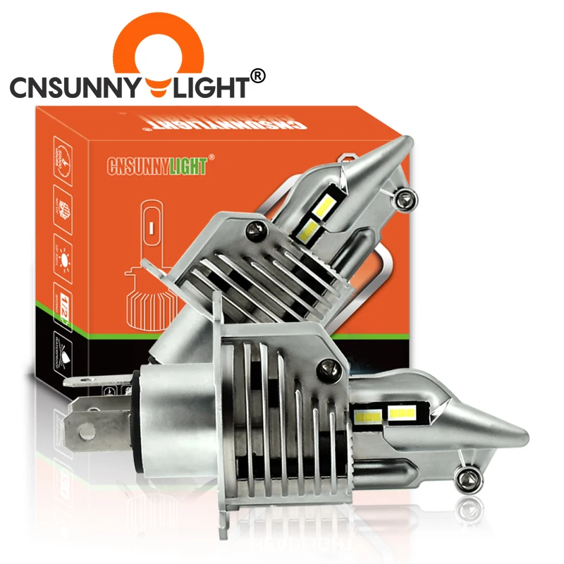 CNSUNNYLIGHT J20 автомобильная светодиодная лампа H4 HB2 9003 компактная фара 12000Lm P43T HS1