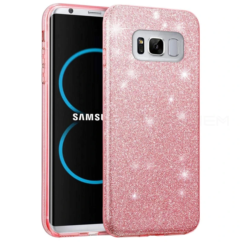 Pink Стойкий к падениям, сделан из ТПУ+ ПК+ блестящий чехол для samsung Galaxy J4 J6 плюс A6 A8 J8 A7 A750F J2 Pro J3 J5 J7 Prime 2 Neo мягкий чехол - Цвет: Pink