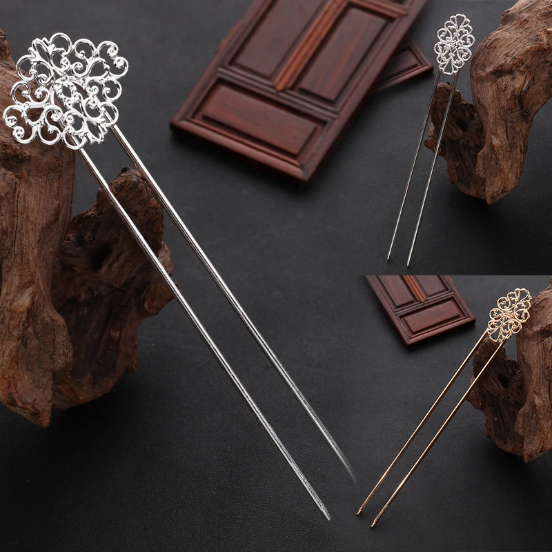 

Women Flower U Pin Clip Hair Clasp Vintage Hairpin Hair Accessories Metal Hairpins Hair Stick Headwear Jewelry