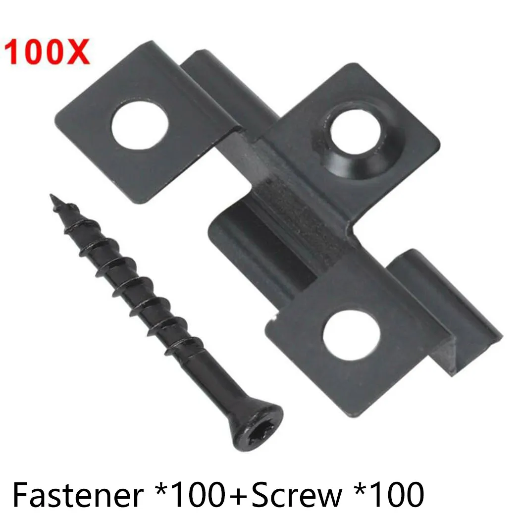 

Metal Fastener Professional 100pcs Accessories Anticorrosive Black Clips