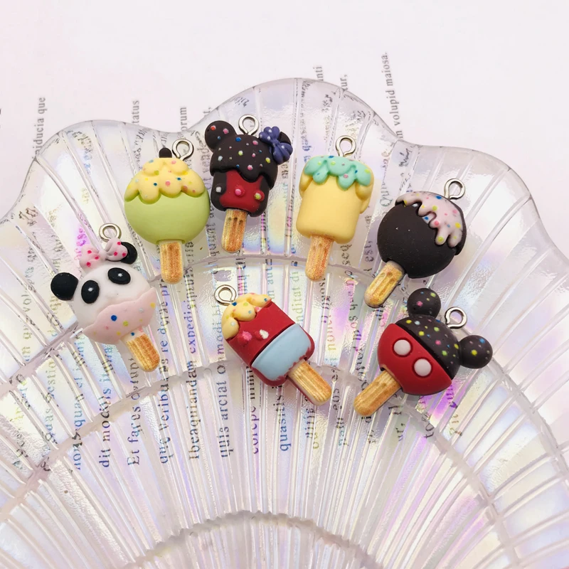 

10pcs Resin Flatback Kawaii Ice Cream Charm Hot Popsicle Pendant for Keychain, Jewelry, Earring, Scrapbooking, DIY, Necklace