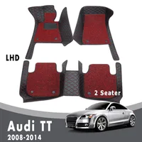 Double Layer Wire Loop Carpet For Audi TT 2014 2013 2012 2011 2010 2009 2008 2 Seater Luxury Car Floor Mats Interior Accessories