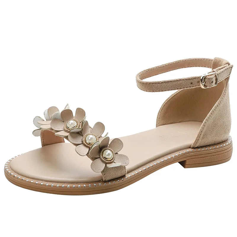 

2021 Summer Sandals Women Casual Shoes Flowers Rome Style Open Toe Sandals Beach Sandal Brand Design Sandals Footwears