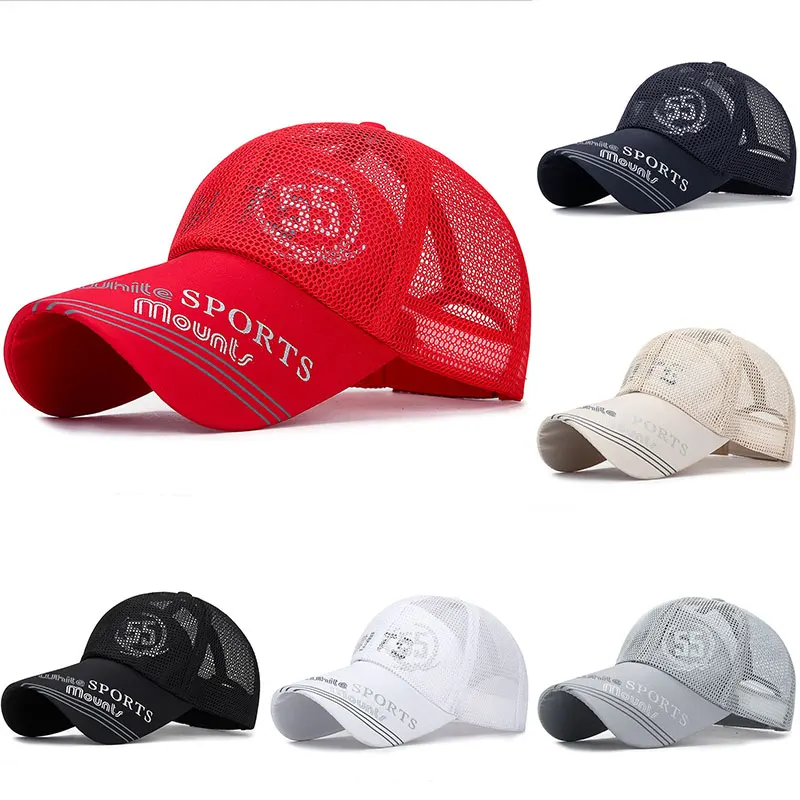 

Printed Net Caps Sun-proof Outdoor Hats Breathable Sun Hats Baseball Caps Sports Hats Outdoor Long Brim Sunscreen Baseball Cap