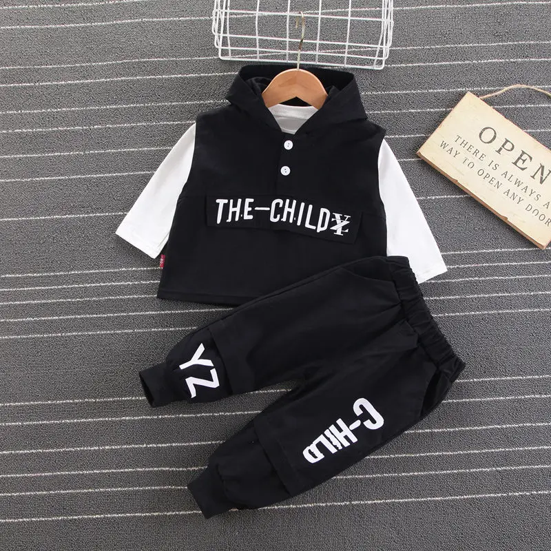 

Baby Girls Boy 3pcs Clothing Sets Causal Spring Children Vest Hoodies T-shirt Pants Tracksuits Kids Clothes Sport Suit 0-5 Years