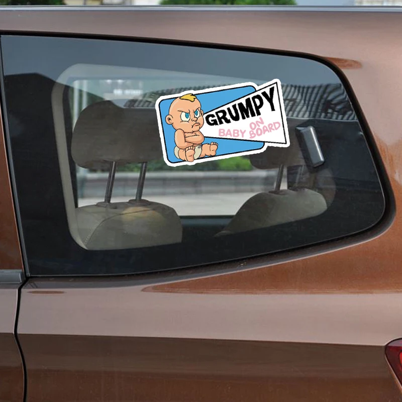 Aliauto мультяшная Автомобильная наклейка Grumpy Baby на борт аксессуары Виниловая