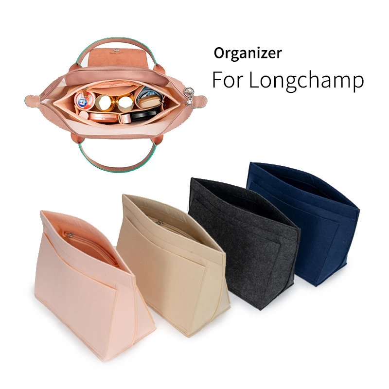Bolso organizador de fieltro, bolsa de inserción, bolso moldeador, bolso Hobo, divisor de almacenamiento, se adapta a Longchamp