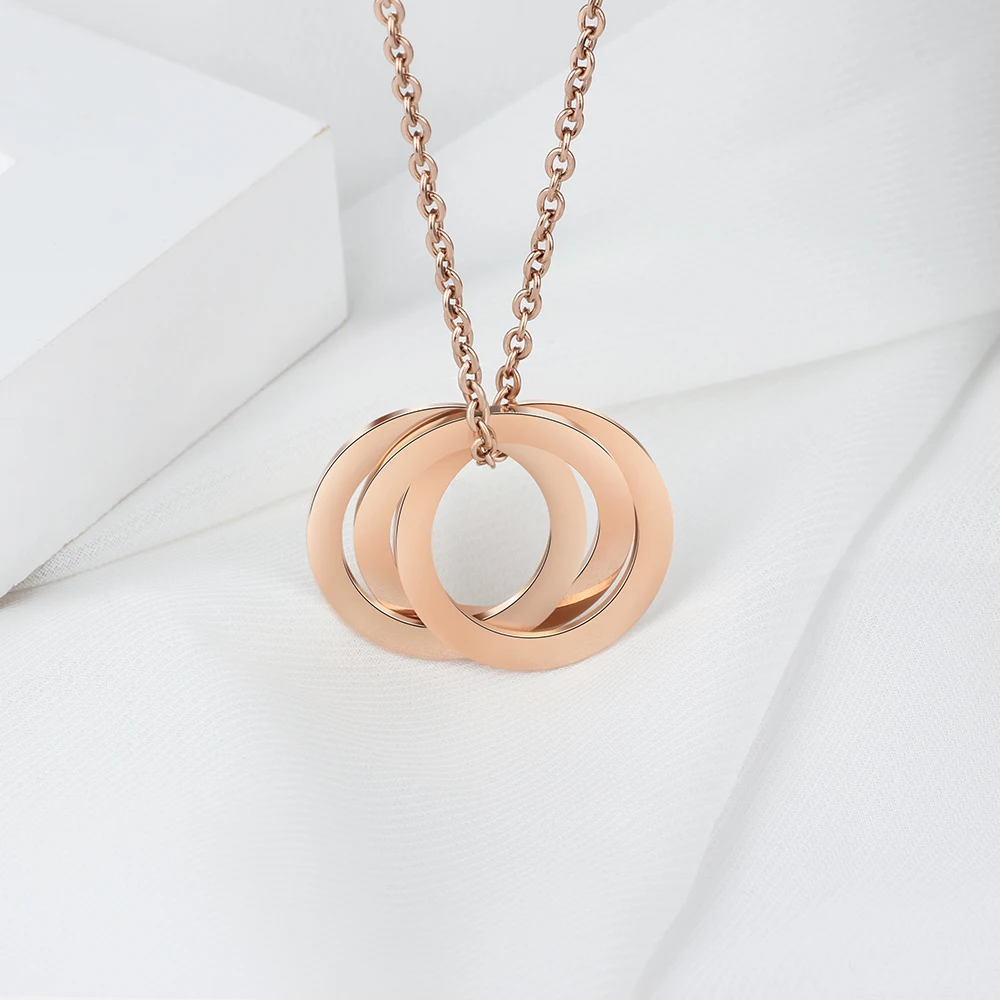 Модное семейное ожерелье с 3 русскими круглыми именами на заказ подвеска со