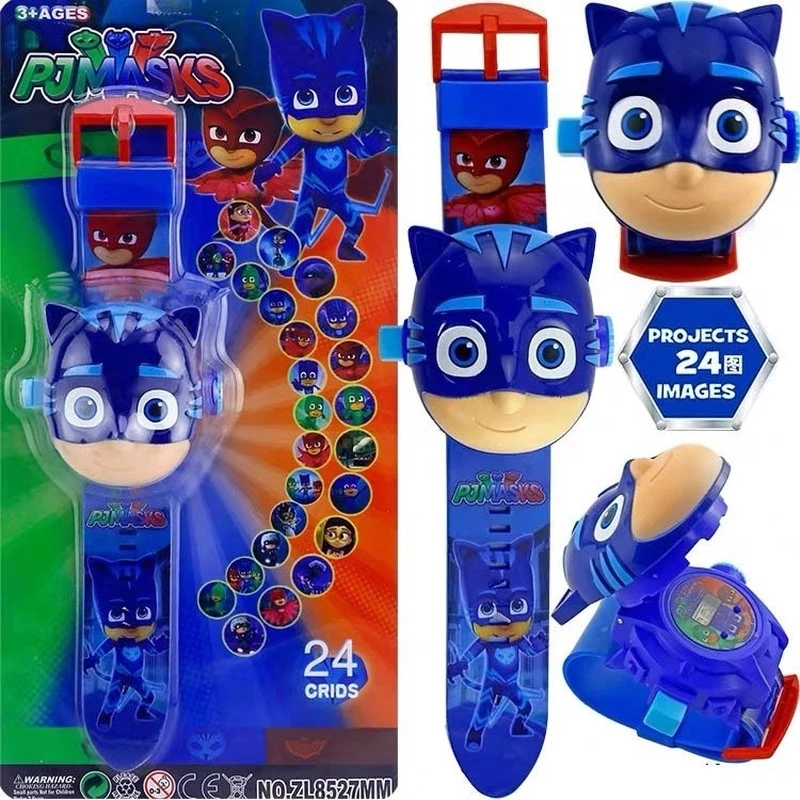 Оригинальные 3d проекционные часы PJ Mask 24 вида игрушечные модель Аниме фигурки