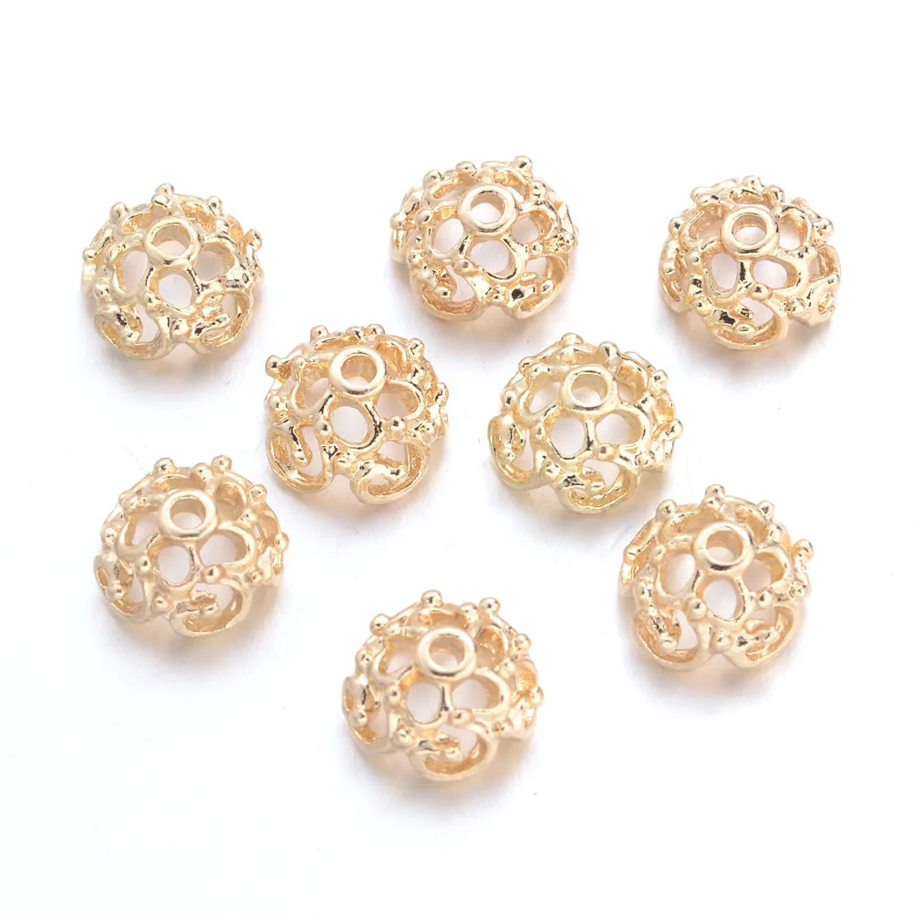 

350Pcs Alloy Bead Caps Spacer Beads 5-Petal Flower for Jewelry Making Charms Necklace Bracelets 9x5mm