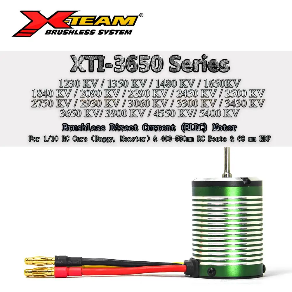 X-TEAM 3650 Series 5400KV 4600KV 3900KV 3400KV 2800KV 2500KV 1800KV бесщеточный двигатель для 1/10 RC CAR
