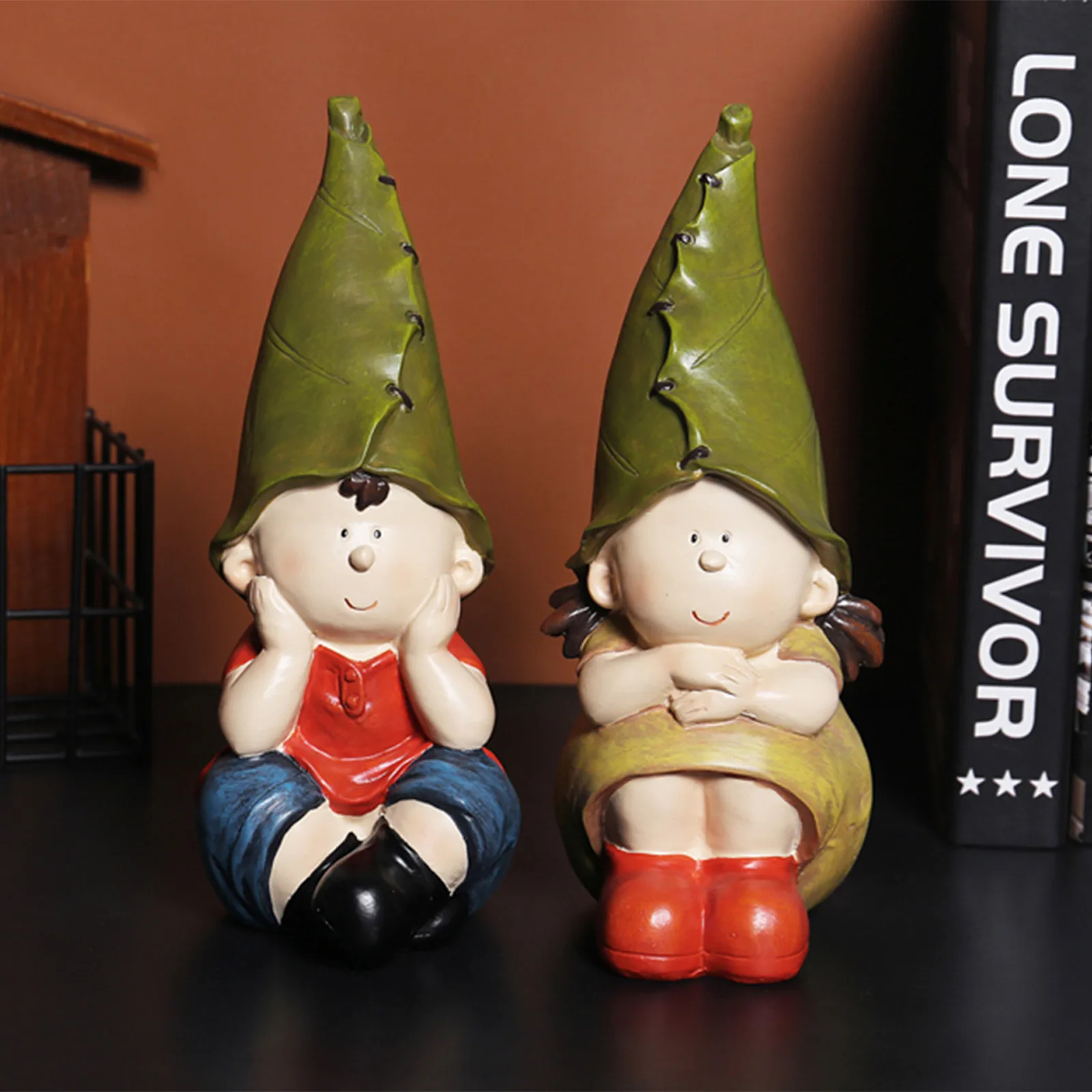 Полимерные украшения Elves Thinking Декор для дома и улицы статуя медитации полимерная