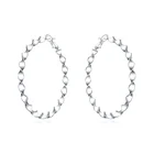 Женские витые серьги, из серебра 925 пробы