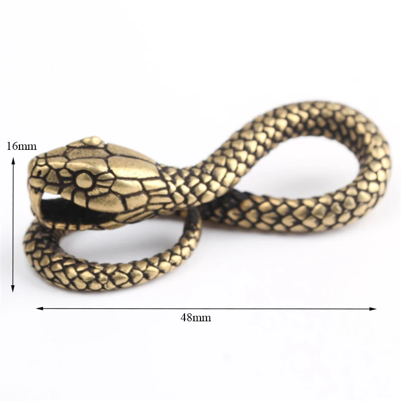 Винтажный медный брелок для ключей Ретро змеи ручной работы латунные фигурки