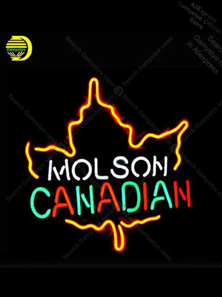 

17*14" MOLSON CANADIAN NEON SIGNS REAL GLASS Outdoor Lighting Neon Bulb Resistor neon lights for rooms Arcade neon sign Led Tube