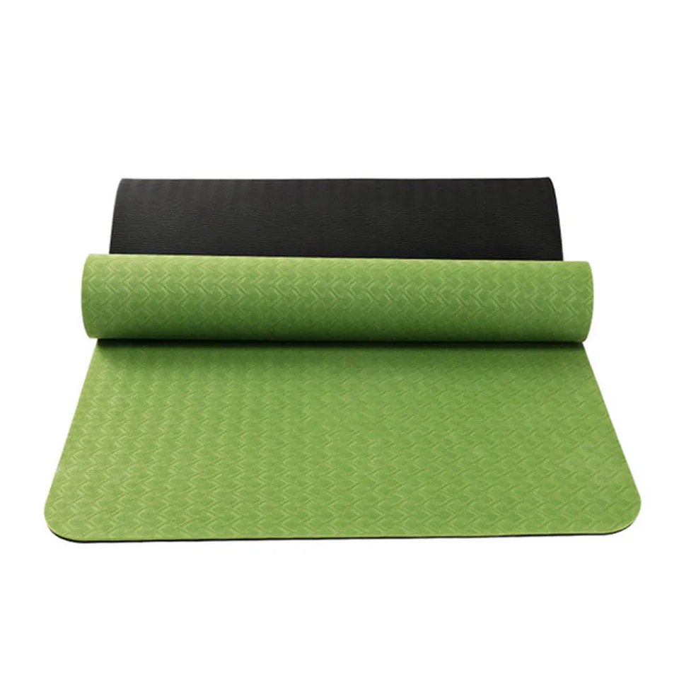 

TPE Yoga Mat With Position Line Fitness Gymnastics Mats Double Layer Non-slip Beginner Sport Carpet Pads Women 6mm Mats Yoga