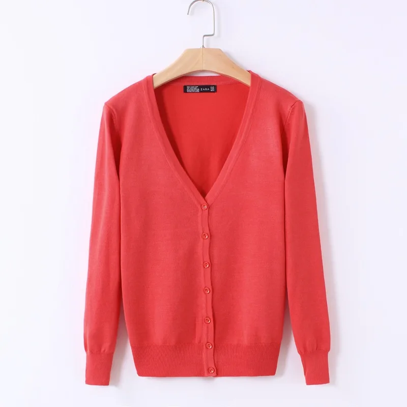 

Casual Women Knitted Cardigan Sweater 2021 Autumn Winter Women Solid V-Neck Long Sleeve Plus Size Crochet Knit Tops Coat