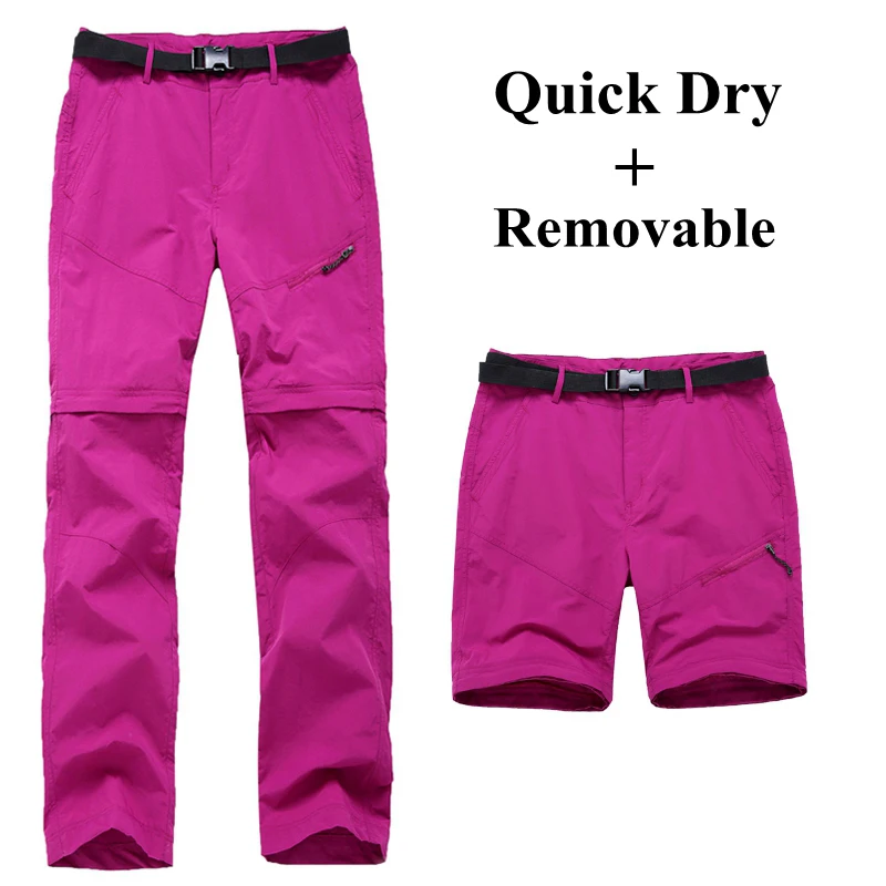 

Women Quick Dry Removable Pants Spring Summer Hiking Pants Brand Sport Outdoor Trouser Female Fishing Trekking Pant