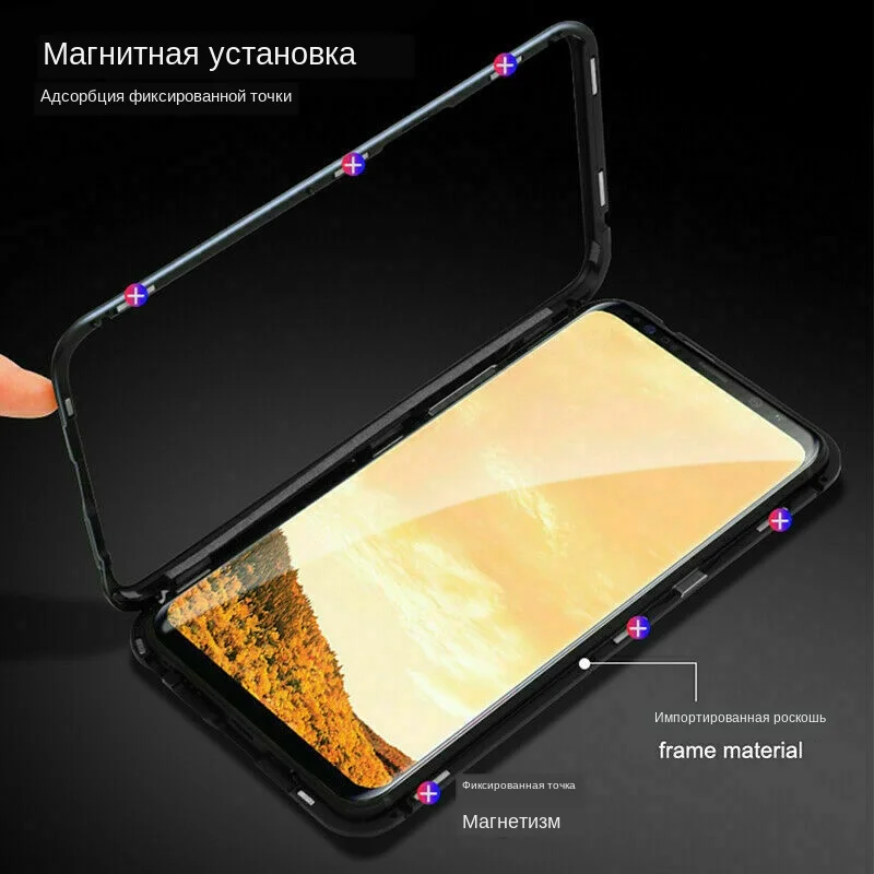 Магнитный металлический чехол для samsung Galaxy A70 A50 A40 A30 A10 A20 Note 8 9 10 Pro A6 A8 плюс A7 A9 M20 M30 S10 5G чехол Coque