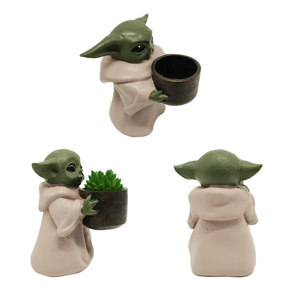 Фигурка аниме Baby Yoda из Звездных войн цветочный горшок йода мастер кукла