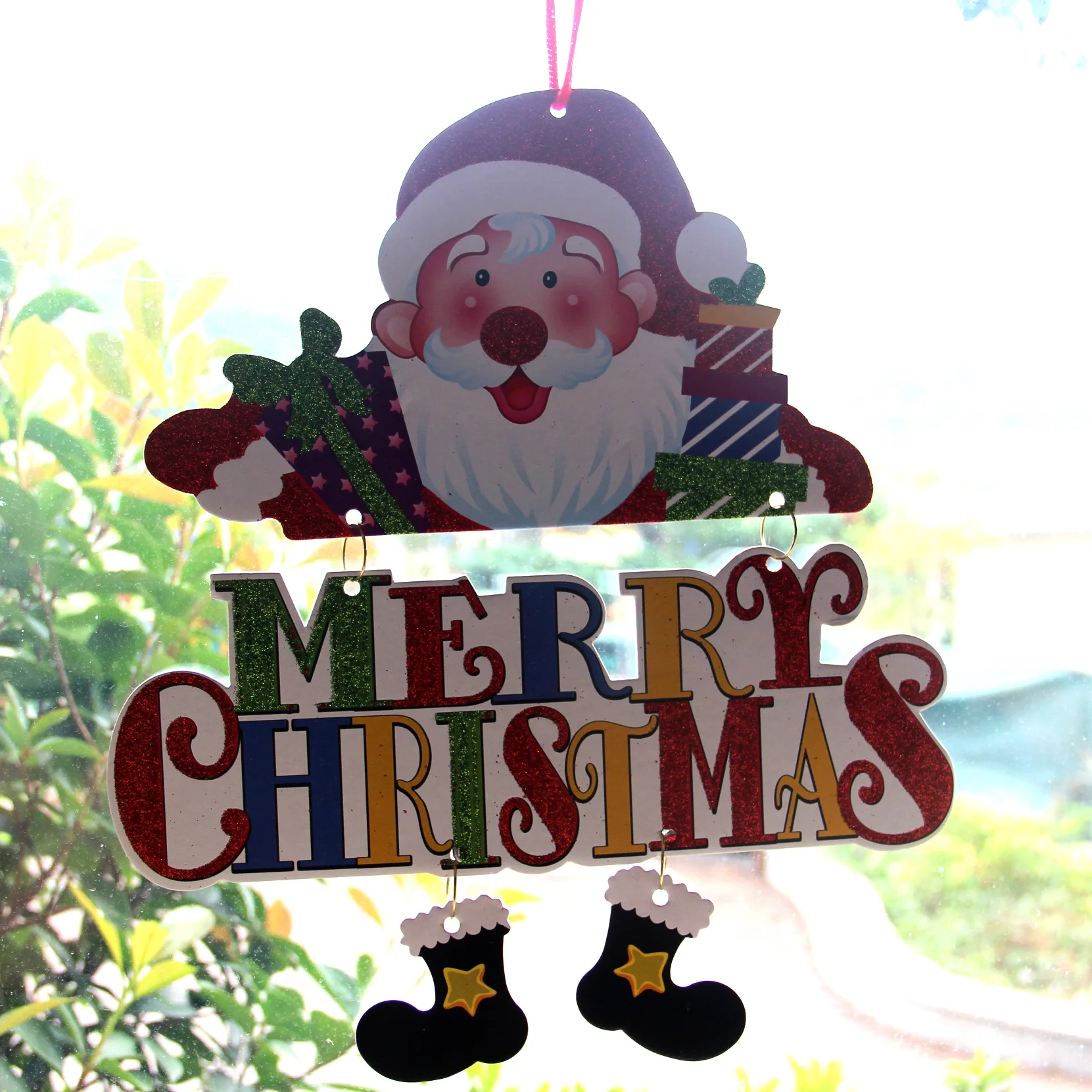 Рождественские украшения для дома двери окна рождественские рождественское