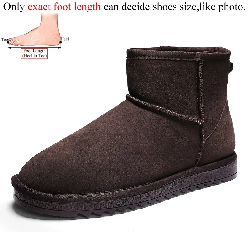 Coffee Мужские зимние ботинки; Botas De Nieve Bota Neve; зимние ботинки; Kar Botu Botines Hombre; Мужская обувь; ботинки с высоким берцем; ботильоны унисекс - Цвет: Coffee