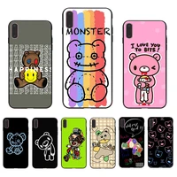 funny odd cartoon bear mobile phone case for iphone 5 6s 7 8 plus x xr 10 hard cover xs 13 12 mini 11 pro max se 2020 cute shell