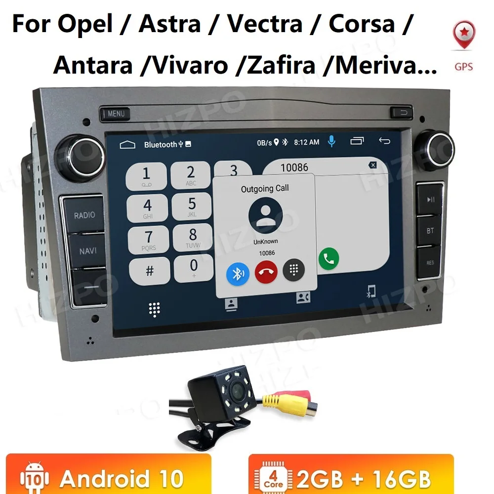 2 Din Android 10 автомобильный DVD GPS для Opel Vauxhall Astra Meriva Vectra Antara Zafira Corsa Agila 7 &quotGPS радио