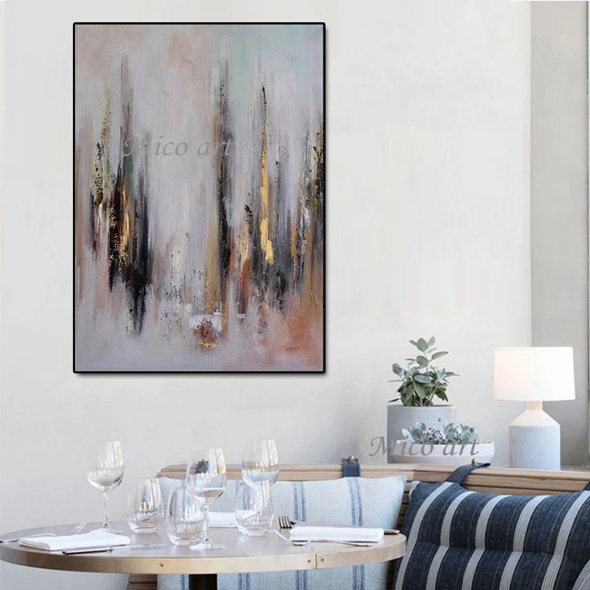 New Abstract Design Canvas Oil Painting 100% Hand Painted Wall Decor Acrylic Art Unframed Paintings Large Size For Bedroom | Дом и сад