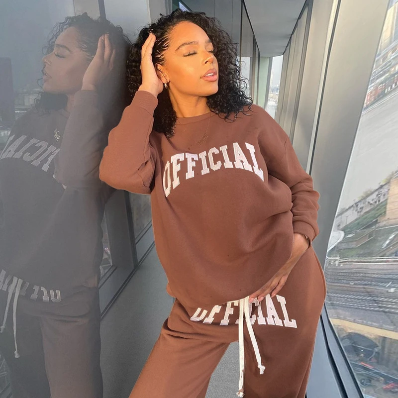 

YICIYA Women Tracksuit 2 Piece Set Clothing Winter Clothes 2021 Joggers Long Sleeve Sweat Suits Casual Matching Set women outfit