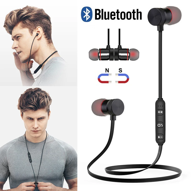 

Wireless Bluetooth-compatible Earphone 5.0 Neckband Stereo Headphones Mobile Sport Earbuds Headset With Mic For All Phone