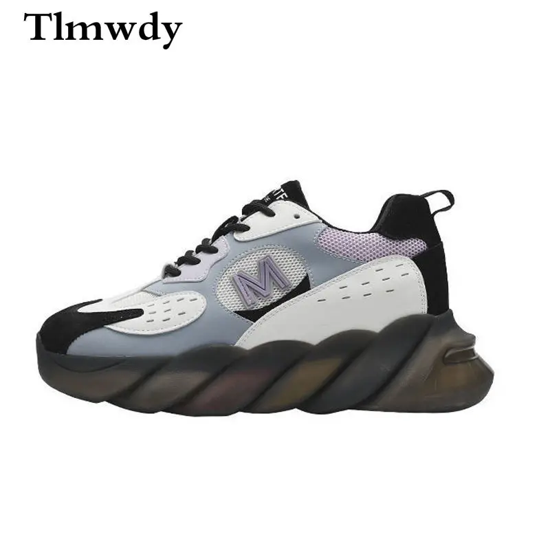 

2021 New Fashion Women's Shoes Vulcanized Shoes Women's Sneakers Spring Comfortable Casual Shoes Lace Up Colorful Platform Shoes