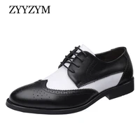 zyyzym 2022 new men brogue shoes fashion trend leather round head formal shoes large size 38 48