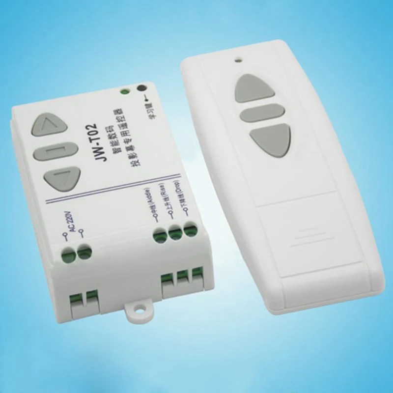 JW-T02 AC 220V Motor Wireless Remote Control Switch UP Down Stop Tubular Controller Forward Reverse TX RX Latched | Обустройство дома