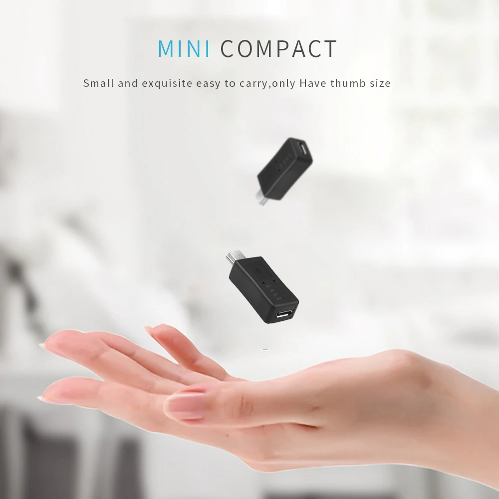 Переходник kebidu с Micro USB Мама на Mini папа черный адаптер коннектор для зарядки
