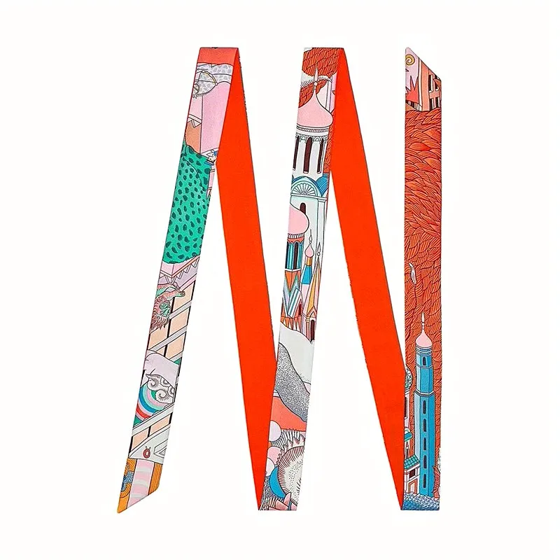 &quotЧерез поле&quot бренд длинный тонкий шарф модный головной платок женский