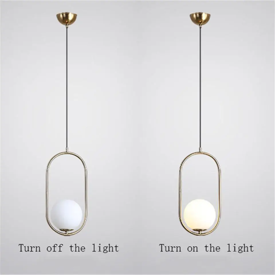 

Nordic Led Pendant Lights Lighting Home Decor Industriel Hanging Lamp Lustre Suspension Ball Glass Pendant Lamps Kitchen Fixture