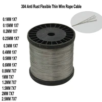 hq ou01 304 anti rust flexible soft stainless steel wire rope cable fishing line diy jewelry thread