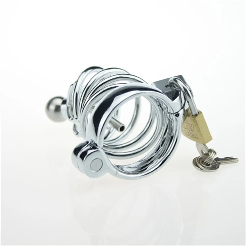 Нержавеющая сталь Мужской взрослый Целомудрие Фетиш клетки мужчины пенис петух