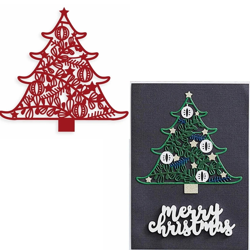 

Abundunt Christmas Tree Metal Cutting Dies Flourishing Christmas Tree Die Cuts For Card Making DIY Decor. New 2019 Crafts Cards