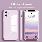 Чехол из жидкого стекла для Iphone 12, 11 Pro, Xs Max, X, Xr, 7, 8 Plus, SE2 2020, ударопрочный цветной защитный чехол-накладка