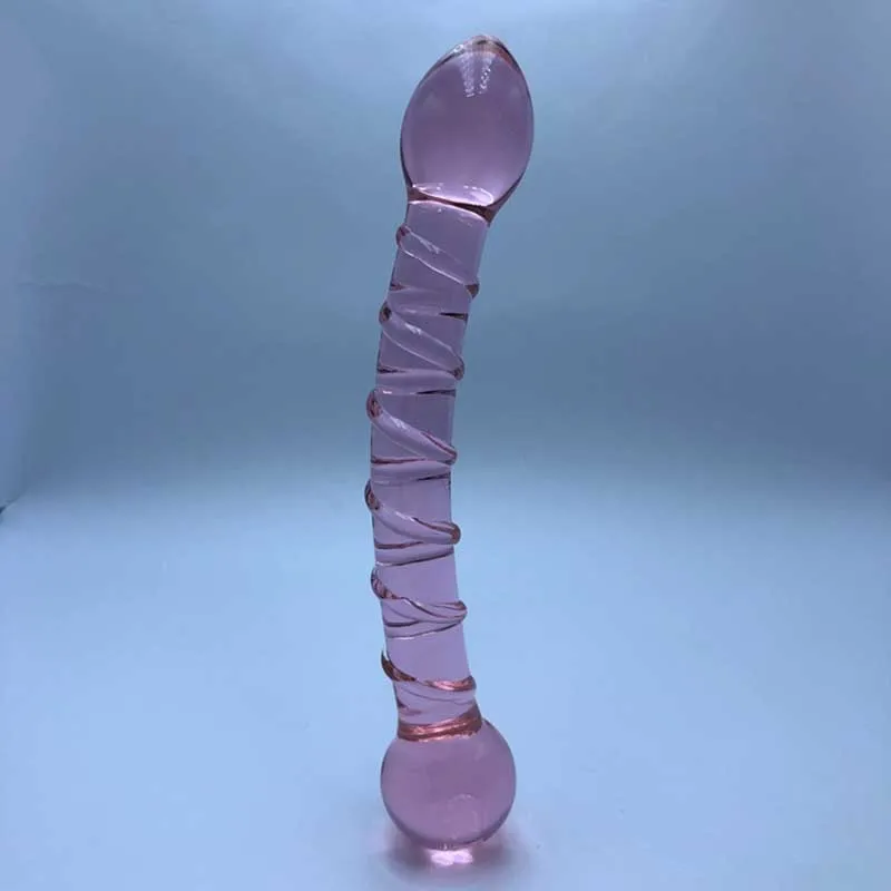 Розовый Стекло вибратор реалистичный мягкий хороший сильный удар сексуальные