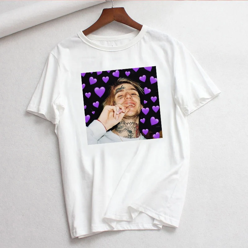 Женская футболка в стиле Харадзюку модная с принтом Lil Peep хип-хоп уличная одежда