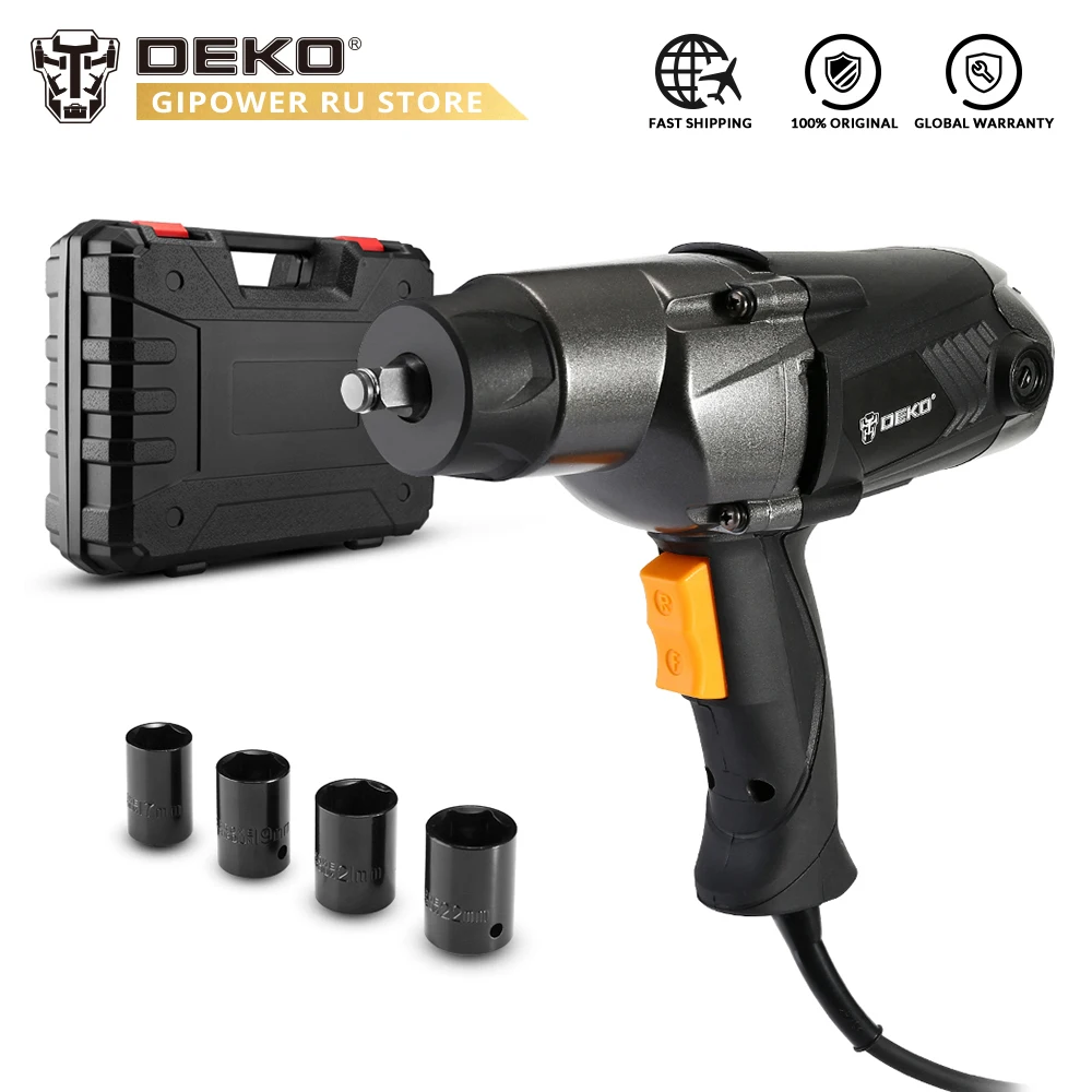 Электрический ударный гайковерт DEKO DKEW1100 1100 Вт проводной 1/2 дюйма 450 нм