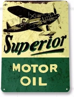 retro tin paintings tin sign pgb911 superior motor oil gas oil garage auto shop rustic metal decor