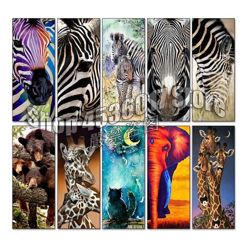 

Животные 5d Сделай Сам Алмазная вышивка крестиком на рисунке, мозаичная картина, выполненная в технике алмазной вышивки Полный Стразы подар...