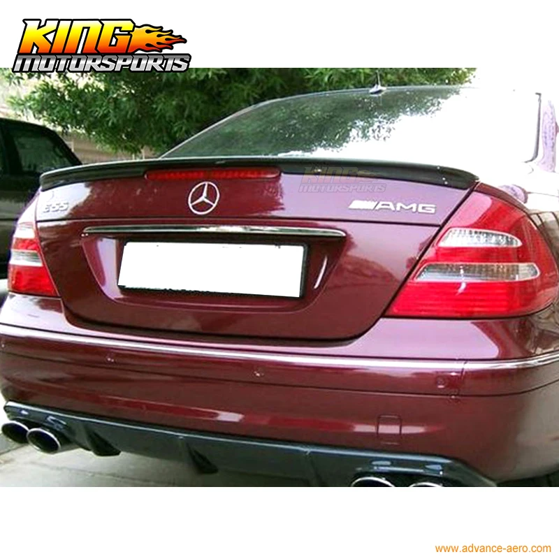 Подходит для 2002 2008 Mercedes Benz E Class W211 4Dr AMG Style Неокрашенный ABS спойлер багажника|spoiler