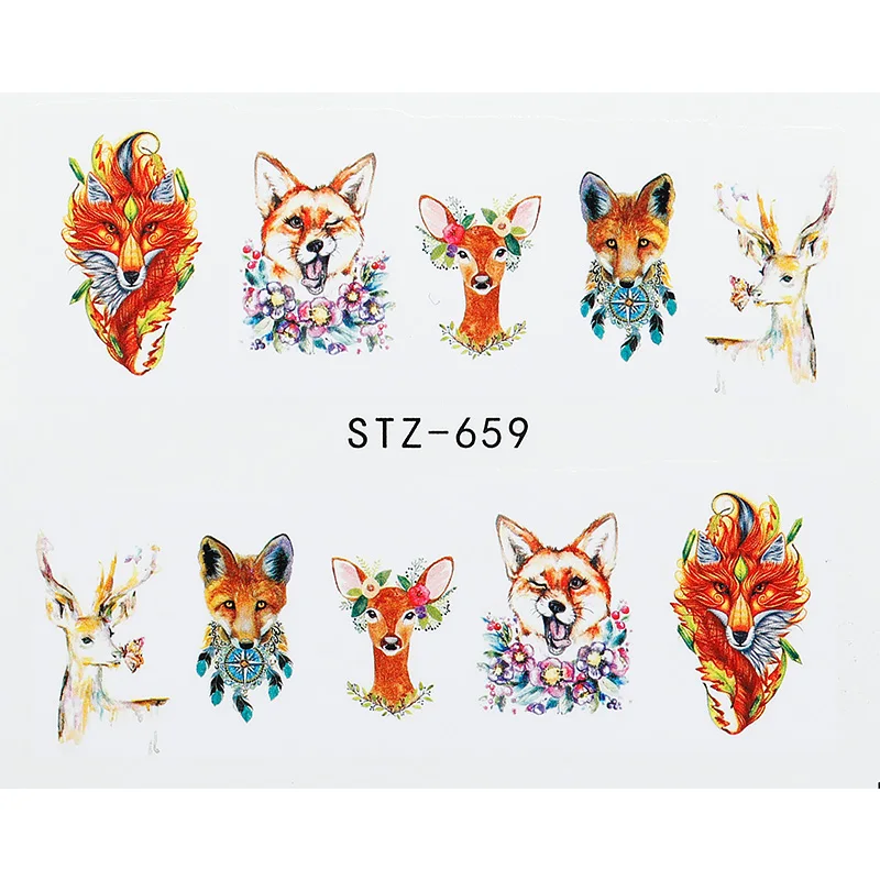 1 лист стикер для ногтей сексуальный дизайн гнев кошка/тигр/леопард горки